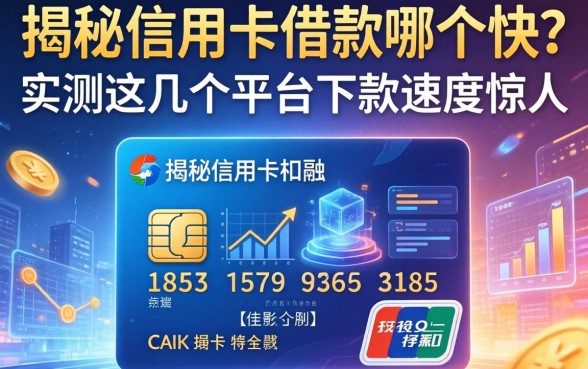 揭秘信用卡借款哪个快？实测这几个平台下款速度惊人