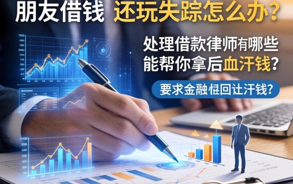 朋友借钱不还玩失踪怎么办?处理借款的律师有哪些人能帮你拿回血汗钱?