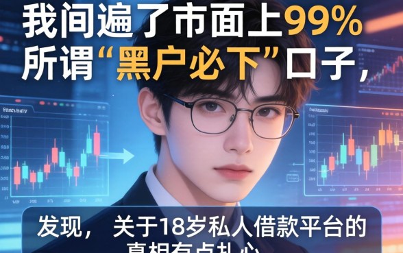 我翻遍了市面上99%的所谓“黑户必下”口子，发现关于18岁私人借款平台的真相有点扎心