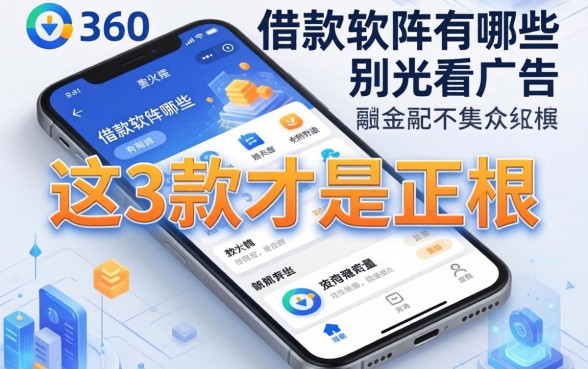 360的借款软件有哪些？别光看广告，这3款才是正根