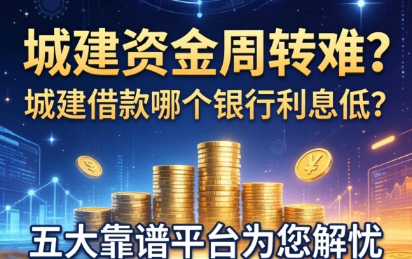 城建资金周转难？城建借款哪个银行利息低？五大靠谱平台为您解忧