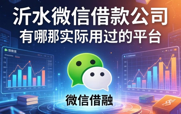 沂水微信借款公司有哪些？分享几个我实际用过的平台