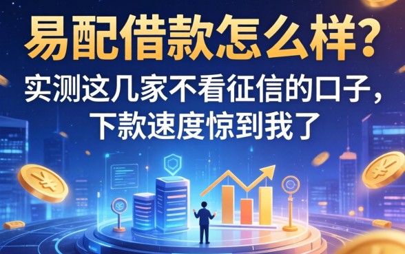 易配借款怎么样?实测这几家不看征信的口子,下款速度惊到我了