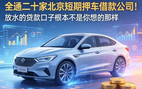 我翻了二十家北京短期押车借款公司，发现放水的贷款口子根本不是你想的那样