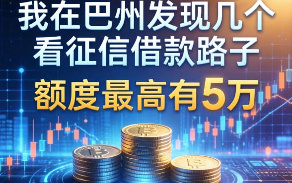 我在巴州发现几个不看征信的借款路子，额度最高有5万