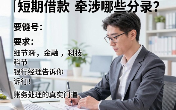 短期借款牵涉哪些分录？银行经理告诉你账务处理的真实门道