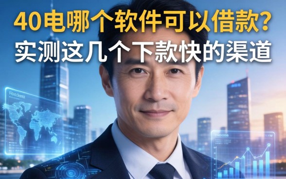 40岁哪个软件可以借款？实测这几个下款快的渠道