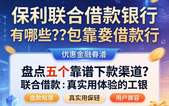 保利联合借款银行有哪些？盘点五个靠谱下款渠道及真实用户体验