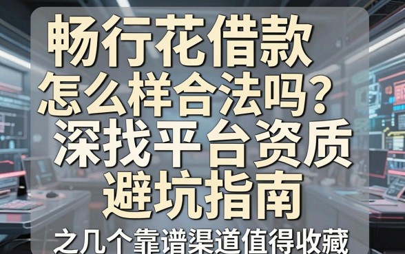 畅行花借款怎么样合法吗?深扒平台资质与避坑指南,这几个靠谱渠道值得收藏