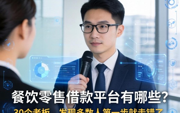 餐饮零售借款平台有哪些？我采访了30个老板，发现多数人第一步就走错了