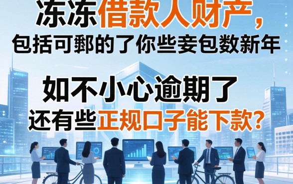 冻结借款人财产包括哪些？如果不小心逾期了，还有哪些正规口子能下款？