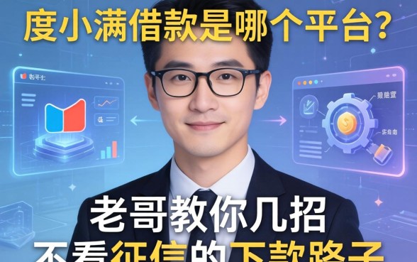 度小满借款是哪个平台的？老哥教你几招不看征信的下款路子
