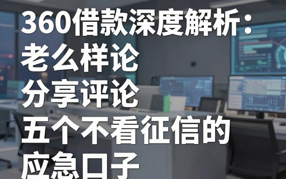 老哥们深度解析：360借款怎么样评论，分享五个不看征信的应急口子