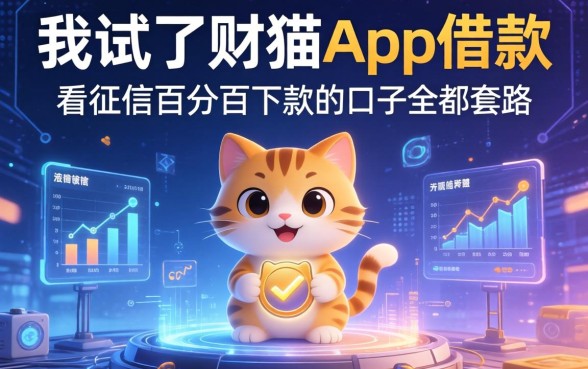 我试了财猫app借款，发现不看征信百分百下款的口子全是套路