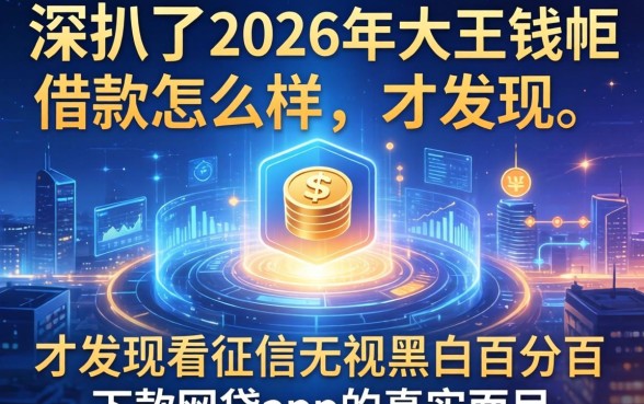 我深扒了2026年的大王钱柜借款怎么样，才发现不看征信无视黑白百分百下款网贷app的真实面目