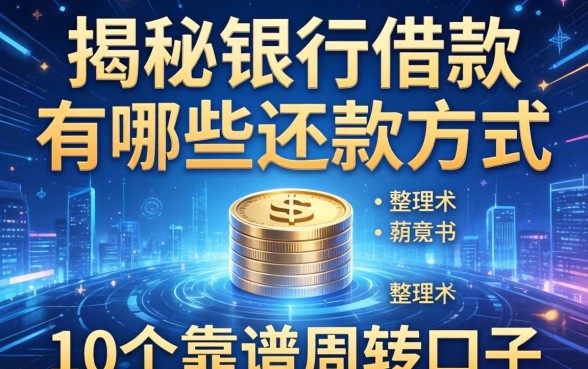 揭秘银行借款有哪些还款方式,整理了10个靠谱周转口子