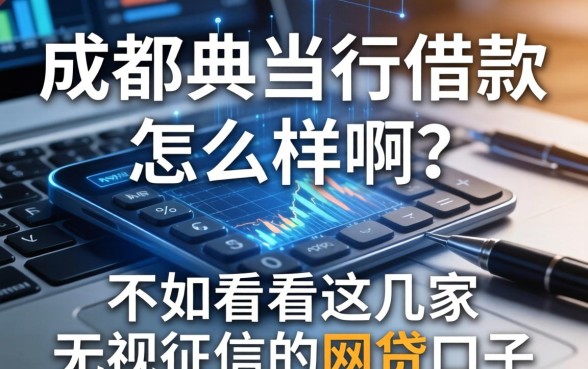 成都典当行借款怎么样啊？不如看看这几家无视征信的网贷口子
