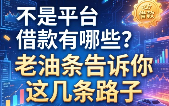 不是平台的借款有哪些？老油条告诉你这几条路子