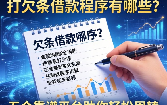 打欠条借款程序有哪些？五个靠谱平台助你轻松周转