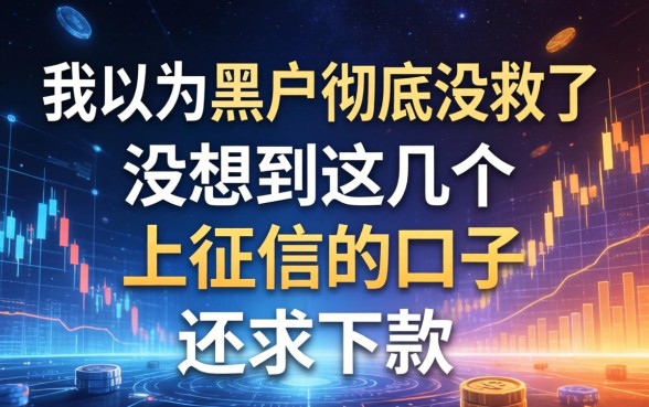 我以为黑户彻底没救了，没想到这几个上征信的口子还能下款