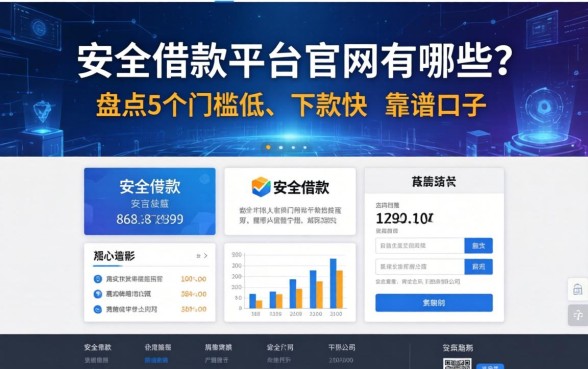 安全借款的平台官网有哪些？盘点5个门槛低、下款快的靠谱口子