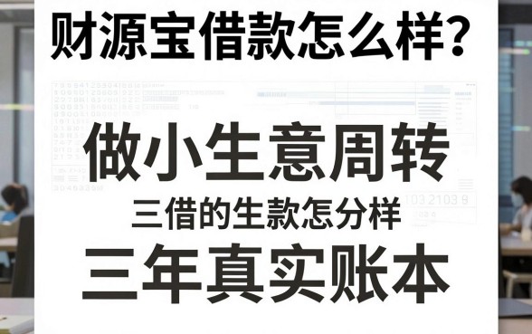 财源宝借款怎么样？做小生意周转三年的真实账本