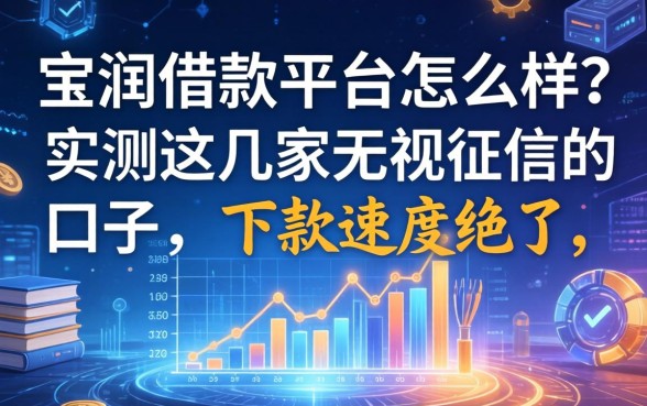 宝润借款平台怎么样？实测这几家无视征信的口子，下款速度绝了
