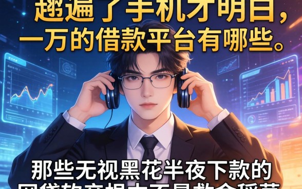 我翻遍了手机才明白,一万的借款平台有哪些,那些无视黑花半夜下款的网贷软件根本不是救命稻草