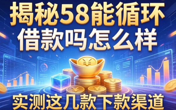 揭秘58能循环借款吗怎么样,实测这几款下款渠道
