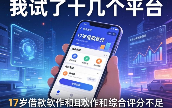 我试了十几个平台，发现17岁借款软件和综合评分不足有负债都能下款口子全是坑