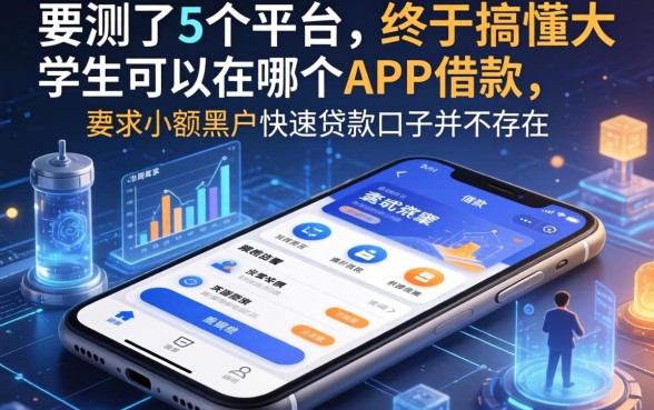 我测了5个平台,终于搞懂大学生可以在哪个APP借款,手机小额黑户快速贷款口子并不存在
