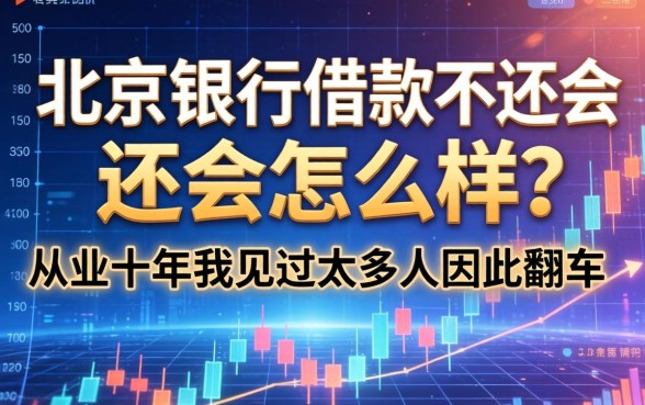 北京银行借款不还会怎么样？从业十年我见过太多人因此翻车
