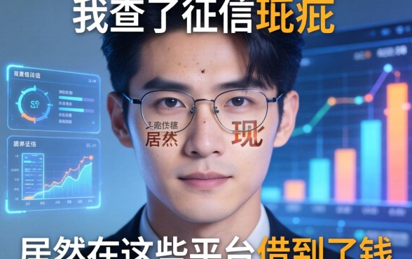 我查了征信发现有瑕疵，居然在这些平台借到了钱