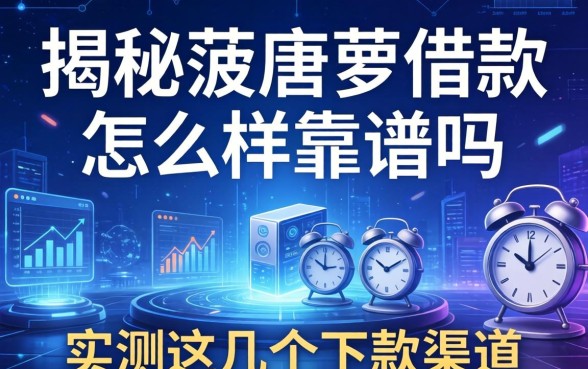 揭秘菠唐萝借款怎么样靠谱吗，实测这几个下款渠道