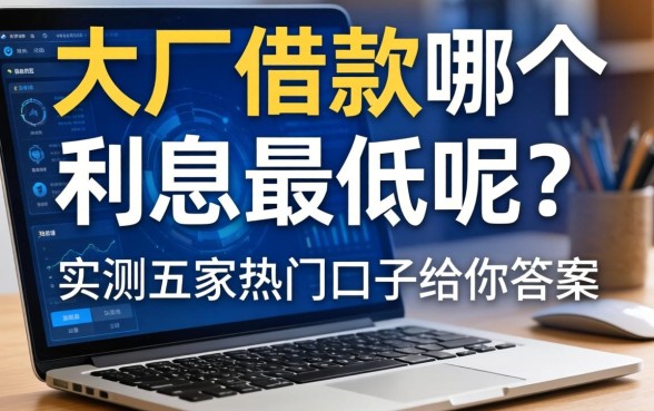 大厂借款哪个利息最低呢？实测五家热门口子给你答案
