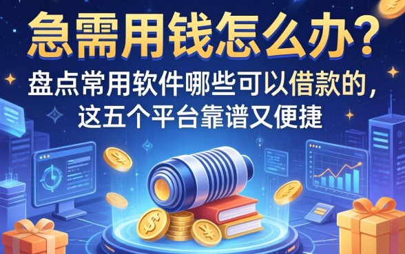 急需用钱怎么办？盘点常用软件哪些可以借款的，这五个平台靠谱又便捷