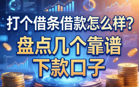 打个借条借款怎么样?盘点几个靠谱的下款口子