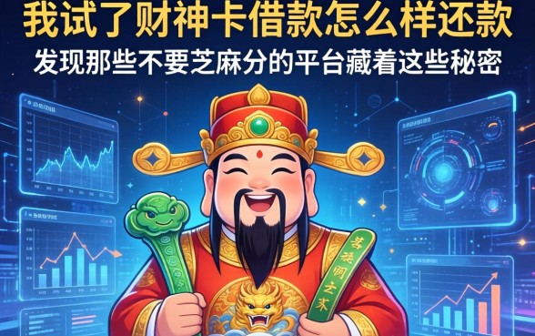 我试了财神卡借款怎么样还款，发现那些不要芝麻分的平台藏着这些秘密
