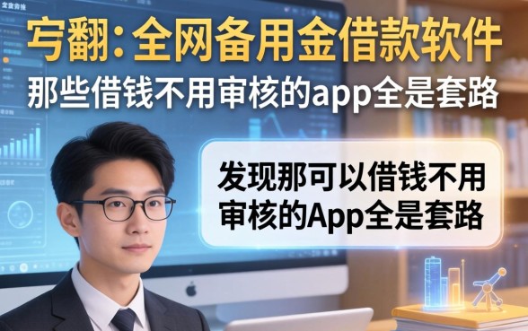 我翻了全网备用金借款软件,发现那些可以借钱不用审核的app全是套路
