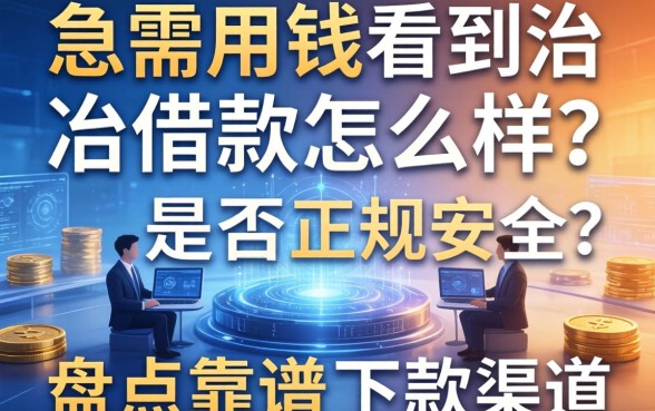 急需用钱看到一冶借款怎么样？是否正规安全？盘点五个靠谱的下款渠道