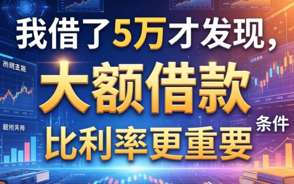 我借了5万才发现，大额借款的条件有哪些比利率更重要