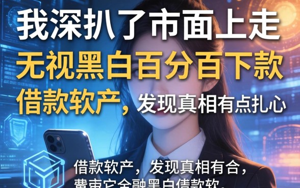 我深扒了市面上无视黑白百分百下款的借款软件,发现真相有点扎心