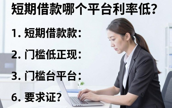 短期借款哪个平台利率低?整理了几个门槛低的正规平台