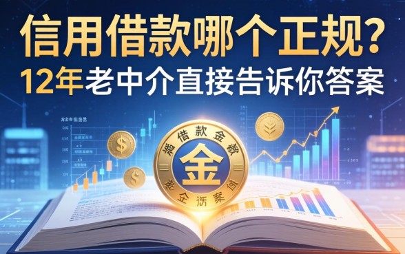 信用借款哪个正规？12年老中介直接告诉你答案