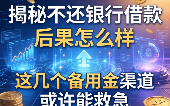 揭秘不还银行借款后果怎么样，这几个备用金渠道或许能救急