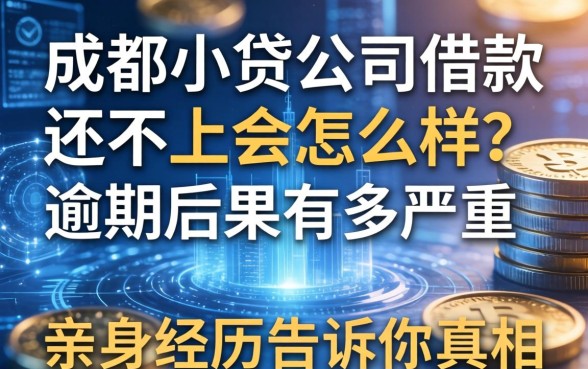 成都小贷公司借款还不上会怎么样？逾期后果有多严重？亲身经历告诉你真相
