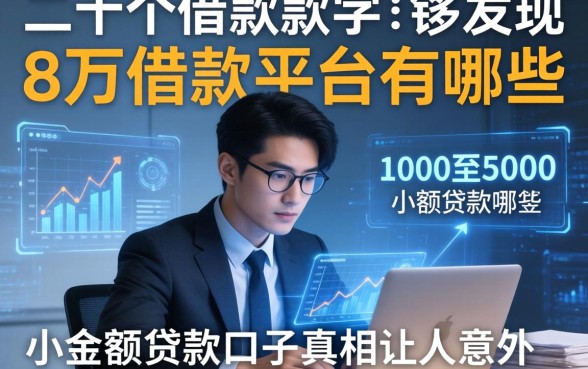 我翻了二十个借款软件,发现8万借款平台有哪些和1000至5000的小额贷款口子真相让人意外