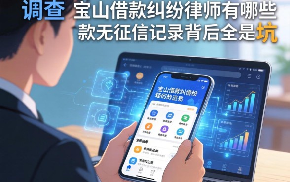 我调查了宝山借款纠纷律师有哪些,发现那些轻松借款无征信记录的软件背后全是坑