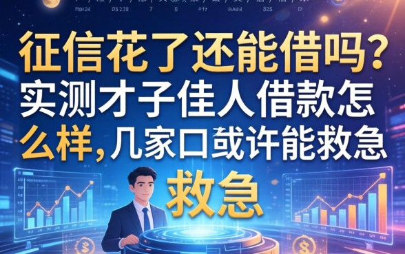 征信花了还能借吗？实测才子佳人借款怎么样，这几家口子或许能救急