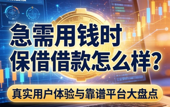 急需用钱时保借借款怎么样？真实用户体验与靠谱平台大盘点